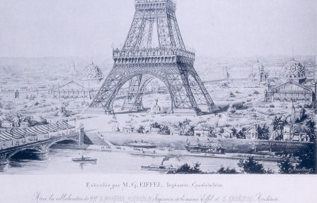 Dibujo del proyecto de la Torre Eiffel