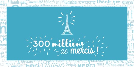 300 millones de gracias